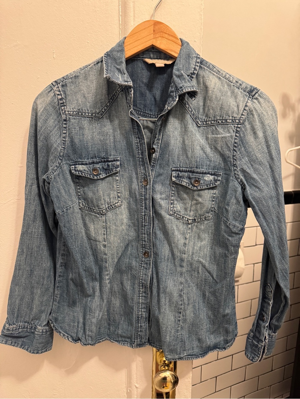 Banana Republic Light Wash Denim Shirt
